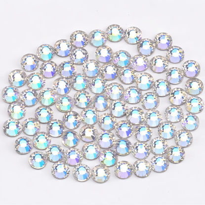 Picture of Novani Rhinestones 3000Pcs Flatback Crystal Round Loose Gemstones Glass Rhinestones for Crafts Makeup Nail Art Clothes Shoes DIY Decorations(SS8, 2.3-2.5mm,Moon Night)
