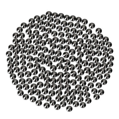 Picture of Novani Rhinestones Flatback Rhinestones Glass Gems Stones Jewels Round Gemstones Non-Hotfix Crystal for Crafts,SS30,288 Pieces,Hematite Black