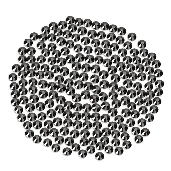 Picture of Novani Rhinestones Flatback Rhinestones Glass Gems Stones Jewels Round Gemstones Non-Hotfix Crystal for Crafts,SS30,288 Pieces,Hematite Black