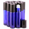 Picture of inice 12 Pack Essential Oil Roller Bottles 10ml Cobalt Blue Glass Bottles Stainless Steel Roll On Ball for Daily Care