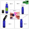 Picture of inice 12 Pack Essential Oil Roller Bottles 10ml Cobalt Blue Glass Bottles Stainless Steel Roll On Ball for Daily Care