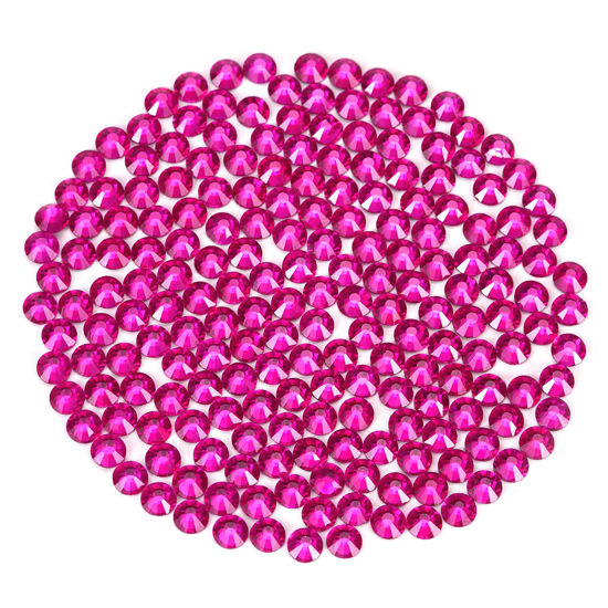 Picture of Novani Rhinestones Flatback Rhinestones Glass Gems Stones Jewels Round Gemstones Non-Hotfix Crystal for Crafts,SS16,1440 Pieces,Peach