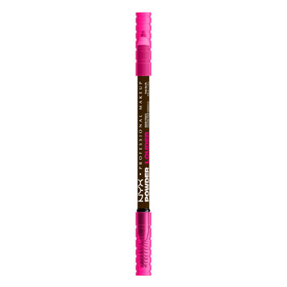 Picture of NYX PROFESSIONAL MAKEUP Brow Powder Louder Eyebrow Pencil, Brow Pencil with Buildable Volume For Up To 12HR Wear, Vegan Formula - Ash Brown