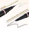 Picture of Eyebrow Pencil Makeup Kit, with Waterproof 2-IN-1 Microblading Eyebrow Pen, Eyebrow Pomade, Eyeliner and Dual-ended Eyebrow Brush, Brow Pencil Kit for Natural Eyebrows - Black Brown