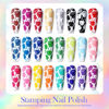 Picture of Born Pretty Nail Art Stamping Polish Halloween Nail Polish Set Manicure Print Nail Polish for Stamping Plates 24 Colors Bulk Nail Polish Set Gift Collection
