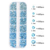 Picture of HNUIX Nail Rhinestones - 2920pcs 3D Multi Shape Size, Aquamarine Nail Gems, Flat Back, with Kit, for Nail Art, DIY Decorations