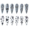 Picture of HNUIX Nail Rhinestones - 2920pcs 3D Multi Shape Size Crystal, Transparent Gray Nail Gems, Flat Back, with Kit, for Nail Art, DIY Decorations