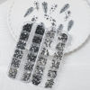Picture of HNUIX Nail Rhinestones - 2920pcs 3D Multi Shape Size Crystal, Transparent Gray Nail Gems, Flat Back, with Kit, for Nail Art, DIY Decorations