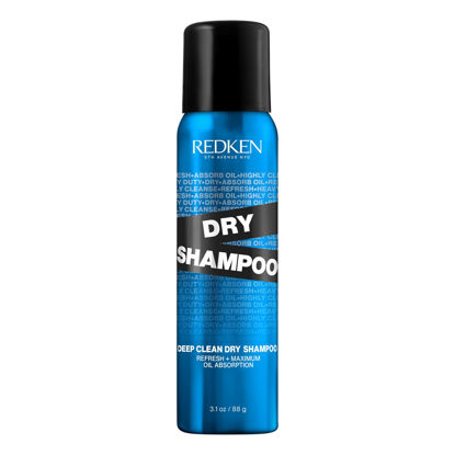 Picture of Redken Deep Clean Dry Shampoo | Instantly Refreshes Hair & Absorbs Oil In Between Washes | No Buildup or Residue | Fragrance-Free | For All Hair Types, For Dark or Light Hair | 3.1 Oz