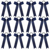 Picture of DEEKA 12 PCS Navy Blue Collegiate Style Cheer Bows for Girls Teens Softball Cheerleader Sports