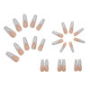 Picture of DANMANR Long Press on Nails Square French Fake Nails Full Cover Nude Acrylic False Nails for Women and Girls 24PCS (White Beige)