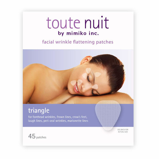 Picture of Toute Nuit Facial Wrinkle Patches, Face Tape, Triangle, Frown Lines, Around Eyes and Mouth, 45 Patches