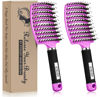 Picture of Detangling Brush Boar Bristle Hairbrush for Adult & Kids Wet or Dry Hair - KTKUDY Detangler Hair brush Getting Knots Out without Pain - Adds Shine and Makes Hair Healthier (Set of 2)