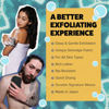 Picture of GOSHI Exfoliating Shower Sponge - Rip-Resistant, Rapid-Drying Exfoliating Bath Sponge for All Skin Types - Grey - Made in Japan