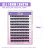 Picture of GAQQI Lash Clusters, Eyelash Clusters DIY Lash Extensions D Curl Cluster Lashes 120PCS 14MM Only, Natural and Wispy Individual Lash Wisps (GQ03,14mm,D Curl)