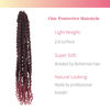 Picture of The BOHOBABE Pre-twisted Passion Twist Crochet Hair 16 Inch Pre-looped Crochet Passion Twist Braiding Hair 8 Packs Soft Bohemian Twists (T118)