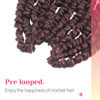 Picture of The BOHOBABE Pre-twisted Passion Twist Crochet Hair 16 Inch Pre-looped Crochet Passion Twist Braiding Hair 8 Packs Soft Bohemian Twists (T118)