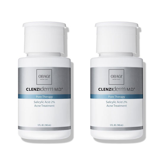 Picture of Obagi CLENZIderm M.D. Pore Therapy Exfoliating BHA Toner - Unclogs Pores with 2% Salicylic Acid Acne Treatment - Two Pack, 2 * 5 oz