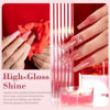 Picture of RARJSM Nude Gel Polish Set Purple Jelly Gel Nail Polish of 6 Transparent Colors 7.5ml Clear Mavue Purple Pink Sheer Rose Red Brown Autumn Winter French Manicure LED UV Gel Curing Requires Soak Off
