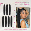 Picture of Dansama 7 Packs Passion Twist Hair Water Wave Braiding Hair for Butterfly Style Crochet Braids Bohemian Hair Extensions (22inch (Pack of 7), #1B)