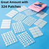 Picture of LitBear Large Pimple Patches, 5 Sizes 324 Patches Big Acne Patches, XL Hydrocolloid Bandages for Full Face, Forehead, Chin, Nose, Body, Back, Neck & Chest, Stirp, Square Large hydrocolloid Patch