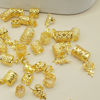 Picture of 100pcs Gold Hair Jewelry for Braids Loc Jewelry Rings for Hair Adjustable Cuffs Dreadlocks Hair Beads for Women Braids Accessories