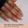 Picture of BTArtboxnails XCOATTIPS Press on Nails - Cat Eye Christmas Press on Nails, French Tip Nails Medium Almond Nail Tips, Soft Gel Nails False Nail, Soak Off Acrylic Fake Nails Extensions