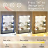 Picture of NUSVAN Vanity Mirror with Lights,Makeup Mirror with Lights with 9 Dimmable LED Bulbs, 3 Color Lighting Modes Detachable 10X Magnification Mirror Touch Control,360°Rotation