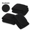 Picture of 4 Counts Spa Facial Headband Whaline Head Wrap Terry Cloth Headband Stretch Towel with Magic Tape for Bath, Makeup and Sport, 3.5" Wide (Black)