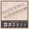 Picture of BELLEBOOST Nail Art Rhinestone Glue Gel&2 Boxes Flatback Gems Kit, 1 Tube of 15ml Rhinestone Gel Glue+Colorful Gems+Flat Back Round Glass Crystal AB&Clear Gemstones with Pickup Tools