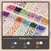 Picture of BELLEBOOST Nail Art Rhinestone Glue Gel&2 Boxes Flatback Gems Kit, 1 Tube of 15ml Rhinestone Gel Glue+Colorful Gems+Flat Back Round Glass Crystal AB&Clear Gemstones with Pickup Tools