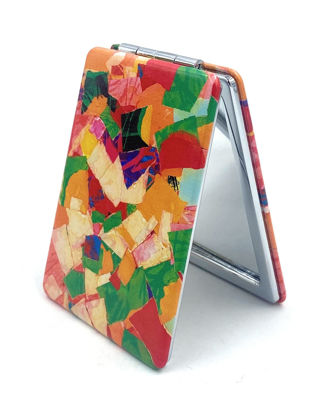 Picture of Aeisage Compact Mirror Cocaine Mirrors Small Fold Pocket Makeup Mirror Mini Cosmetic Mirror Handheld Mirror Abstractive Pattern Wedding Gifts