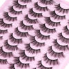 Picture of 20 Pairs Lashes Wispy Faux Mink Lashes Fluffy 15mm Cat Eye False Eyelashes Natural Look 3D Volume C Curl Strip Lashes Pack by Kiromiro
