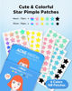 Picture of LitBear Acne Patch with Tea Tree & Centella Oil, 168 Hydrocolloid Dots in 6 Colors for Face - Cute Star Pimple Stickers