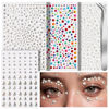 Picture of Teenitor Self Adhesive Face Gems and Pearls for Makeup, Festival Jewels for Body Makeup, Hair Gems, Face Jewels, Rhinestone Stickers for Face, Eye, Makeup, Body
