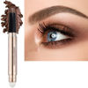 Picture of 2 in 1 brown Eyeshadow stick and Sponge Makeup Brush, Smooth Cream Shimmer Shadow Pencil Long Lasting Waterproof Eye Shadow Highlighter Stick Makeup , Hypoallergenic Eyeshadow, Highlighter Eye Liner