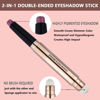 Picture of 2 in 1 brown Eyeshadow stick and Sponge Makeup Brush, Smooth Cream Shimmer Shadow Pencil Long Lasting Waterproof Eye Shadow Highlighter Stick Makeup , Hypoallergenic Eyeshadow, Highlighter Eye Liner