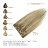 Picture of Blonde Extensions Clip in Real Human Hair 70G Light Ash Blonde Human Hair Clip in Extensions 7pcs 16clips One Pack (12 Inch #18P613)