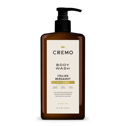 Picture of Cremo Rich-Lathering Italian Bergamot Body Wash for Men, Notes of Italian Bergamot, Neroli Blossom, and Fresh Vetiver, 32 Fl Oz