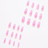Picture of DANMANR Long Press on Nails Square French Fake Nails Full Cover Nude Acrylic False Nails for Women and Girls 24PCS (Pink Coffin)