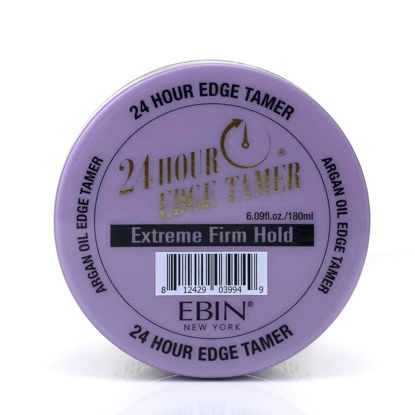 Picture of EBIN NEW YORK 24 Hour Edge Tamer - Extreme Firm Hold (6.09oz/ 180ml) - No Flaking, White Residue, Shine and Smooth texture with Argan Oil and Castor Oil