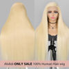 Picture of Alididi 613 13x6 Lace Front Wig Human Hair 200 Density Blonde Wig Human Hair 613 Lace Front Wig Human Hair Straight Lace Frontal Wig Human Hair Pre Plucked With Baby Hair (28Inch, 613 Blonde Wig)