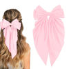 Picture of Large Satin Bow Barrettes Clips in Pink - Hair Accessories for Women