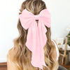 Picture of Large Satin Bow Barrettes Clips in Pink - Hair Accessories for Women