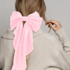 Picture of Large Satin Bow Barrettes Clips in Pink - Hair Accessories for Women