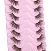 Picture of FANXITON Half Lashes with Clear Band Corner Lashes 15 MM Natural Look 3D False Eyelashes Wispy Soft Cat Eye Fluffy Curl Accent Lashes 10 Pairs Pack
