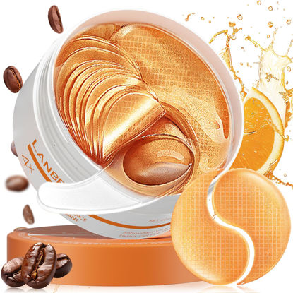 Picture of LANBENA Vitamin C Under Eye Patches for Dark Circles and Puffy Eyes, Cooling Eye Masks for Eye Bags, Fine Lines & Wrinkles Reduce, Anti-Aging, with Niacinamide Hydra-Gel Collagen-30 Pairs