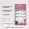 Picture of FlutterHabit Wink Ready Set Starter Kit, DIY Eyelash Extensions, Lash Clusters for Women, Professional Quality At-Home Eyelash Extension Kit, Natural False Lashes, 3 Lash Sets, Lash Glue Included