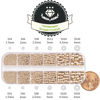 Picture of One Pack 2000 Pcs of Flatback Round Champagne Rhinestones 6 Sizes (1.5-6 mm) with Nail Art Rhinestone Picker Pencil And Tweezer For DIY And Salon Use
