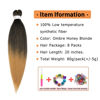Picture of Ubeleco Pre Stretched Braiding Hair, 8 Packs 20 inch Braiding Hair Pre Stretched Yaki Texture, Hot Water Setting, Easy To Install Professional Synthetic Ombre Hair for Braiding(20in,1B/27)